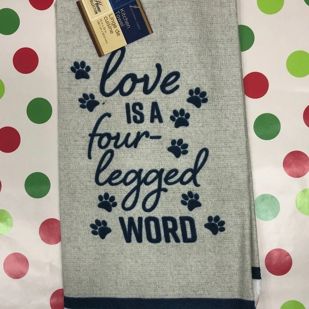 Love is a Four Legged Word Pot Holders/Towel